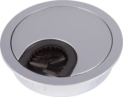 Produktbild von Kabeldurchführung Kabeldurchlass aus Metall matt verchromt Bohrmaß Ø 60 mm