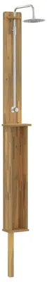 Produktbild von vidaXL Gartendusche 257 cm Massives Akazienholz und Edelstahl Weiß