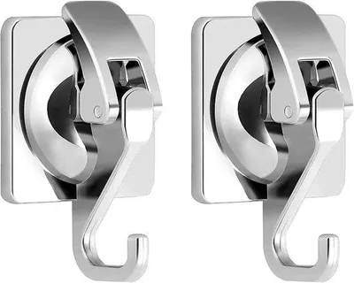 Productafbeelding van Famanu Set van 2 extra sterke vacuümzuignappen - herbruikbare handdoekhaken zonder boren