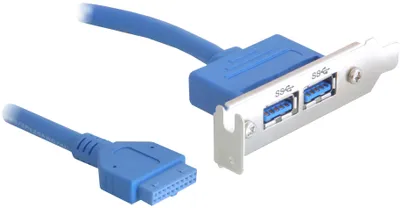 Produktbild von DELOCK Slotblech 2x USB3.0 LowProfile