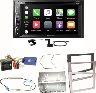 Produktbild von Pioneer AVH-Z3200DAB Carplay DAB Einbauset für Opel Vectra C Meriva Vivaro Combo