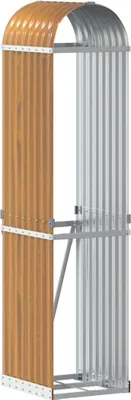 Zdjęcie produktu dla vidaXL Drewniana wiata na drewno opałowe 40x45x170 cm Stal ocynkowana