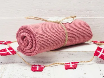 Produktbild von Solwang Küchentuch ANTIKES ROSA gestrickt Putztuch Geschirrtuch Handtuch Gäste
