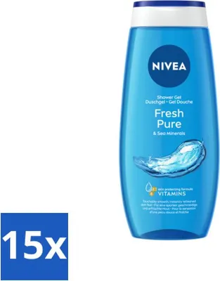 Produktbild von NIVEA - Duschgel - Fresh Purity - Erfrischende Haut - 250 ml - Vorteilspack - 15 Stücke