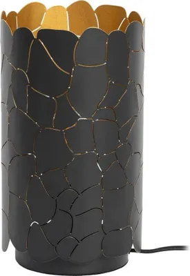 Produktbild von Lindby Tischleuchte Aralena, schwarz/gold, Höhe 26,5 cm