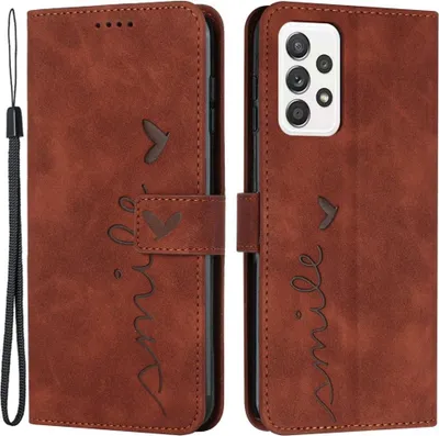 Produktbild von Samsung Galaxy A53 Hülle - Coverup Smile Klapphülle - Braun