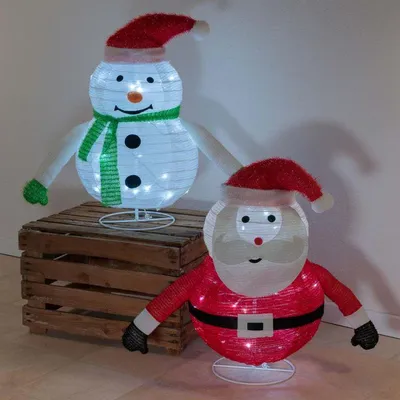 Zdjęcie produktu dla Dekoracja świąteczna - Święty Mikołaj, 30 diod LED, 58 cm