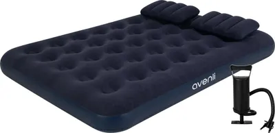 Produktbild von Avenli Campingbett "Easy Camp", aufblasbares Luftbett 191 x 137 x 22 cm, Luftmatratze für 2 Personen, Campingmatratze inklusive Kissen und Luftpumpe