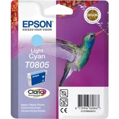 Produktbild von Epson Hummingbird T0805 Light Cyan Ink Cartridge, Helle Cyan, Tinte auf Pigmentbasis