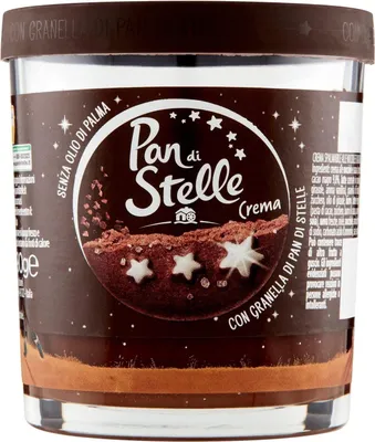 Produktbild von Pan di Stelle Crema Spalmabile Streichcreme mit Haselnüssen, Kakao und Pan di Stelle Kekse Körnern 190g