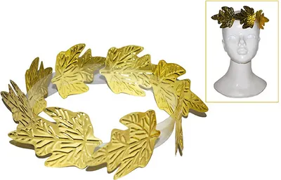 Produktbild von Lorbeerkranz Cäsar gold mit großen Blättern - Erwachsene