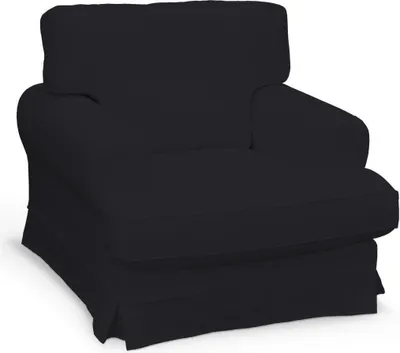 Productafbeelding van Dekoria bekleding voor de Ekeskog fauteuil, zwart. Bekleding voor de Ekeskog fauteuil