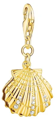 Produktbild von Thomas Sabo Charm-Anhänger Muschel mit Perle Vergoldet 1893-445-14