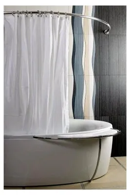 Produktbild von Duschvorhangstange aus Aluminium Bogenstange 140 x 140 Chrom glänzend
