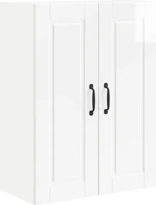 Image de Armoire murale vidaXL PORTO, blanc brillant, 60 x 31 x 80 cm, aggloméré