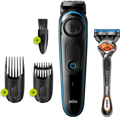 Produktbild von Braun BT3240 Bartschneider für Männer 39 Längen 0,5-20mm Wiederaufladbar Waschbar Schwarz/Blau