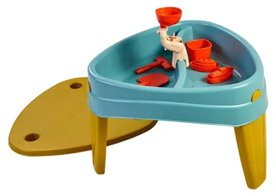 Produktbild von Casual Play Table 3-in-1-Spieltisch für Kinder geeignet für den Außenbereich Mit drei Fächern für Wasser Sand und Zeichnungen inklusive Spielzubehör