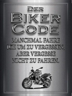 Produktbild von vianmo Holzschild 40x30 cm Motorrad Biker Code fahren um zu vergessen