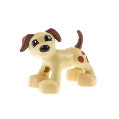 Produktbild von 1x Lego Duplo Tier Hund beige Punkte hell braun Zoo Bauernhof 4499467 1396pb01