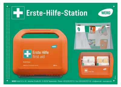 Produktbild von WERO Erste Hilfe Station Komplett-Set