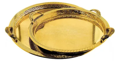Immagine prodotto di Elegante set di 2 vassoi da portata con eleganti manici, perfetto per servire e decorare con stile
