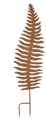 Produktbild von Deco Pleasure 507399 Gartenstecker 'FARN' für Außen- und Innenbereich, in Blattform, rostoptik, VE012