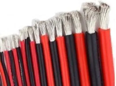 Image de Câble en silicone noir, conducteur en cuivre 1 mm²