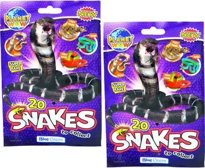 Produktbild von Blue Ocean Snakes Sammelfiguren 2024 - Planet Wow Figur Schlange - 2 Tüten