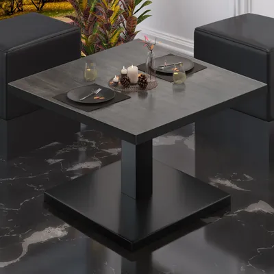 Produktbild von BM | Bistro Loungetisch | B:T:H 80 x 80 x 41 cm | Wenge / Schwarz | Bistro Tisch Loungetisch