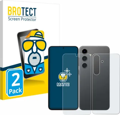 Produktbild von 2x BROTECT Schutzfolie für Samsung Galaxy S24 (Display+Rückseite) Displayschutz Displayschutzfolie Folie Matt Entspiegelungsfolie