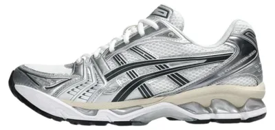 Imagen del producto de ASICS Gel-Kayano 14, color blanco y gris grafito, talla 46.5