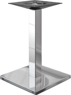 Produktbild von MADRID | Bistro Tischgestell | Edelstahl | Höhe: 72 cm | Säule: 6 x 6 cm | Fuß: 50 x 50 cm | Tischgestell Edelstahl, Gastro Tischgestell
