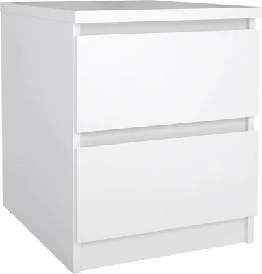 Produktbild von Tvilum 76230uu, Nachtständer, Weiß, 2 Schublade(n), Spanholzplatte, Faserplatte mit hoher Dichte (HDF), 25 kg, 15 mm