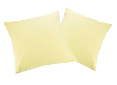 Produktbild von 2er Pack MOON-Classic Kissenbezug Kissenhülle Renforce 100% Baumwolle-gelb-50x50