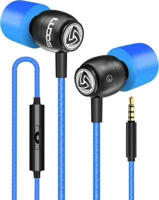 Produktbild von Ludos Clamor In-Ear Headphones with Cable and Microphone, 5 Year Warranty, Bass, Premium Audio Quality, Memory Foam, Reinforced Cable, Volume Control