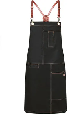 Produktbild von Karlowsky LS 25 | Latzschürze Urban X-Style - 68 x 80 cm - Farbe: Black (ca. Pantone Black 6 C) - Größe: 68 x 80 cm