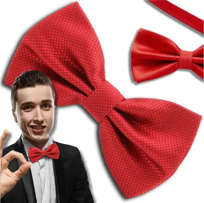 Produktbild von Herrenfliege rot verstellbare Fliege elegantes klassisches Muster