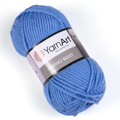 Obrázek produktu pro YarnArt Merino Bulky příze 100 g / 100 m - barva 600 modrá - vlněná příze