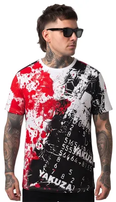 Produktbild von Yakuza Herren Rush Allover Regular T-Shirt, Weiß, S