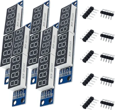 Produktbild von AZ-Delivery Displays MAX7219 Led Modul 8 Bit 7-Segmentanzeige LED Display für Raspberry Pi, 5x Led Modul