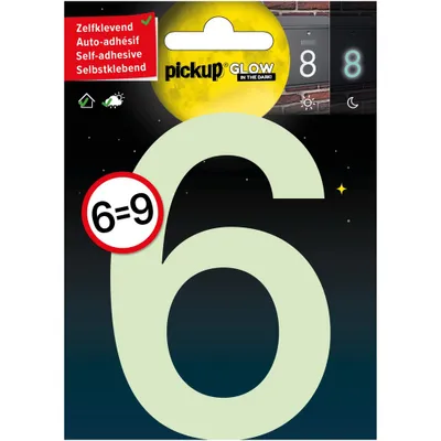 Image de Pickup Numéro de maison phosphorescent 6=9 10 cm