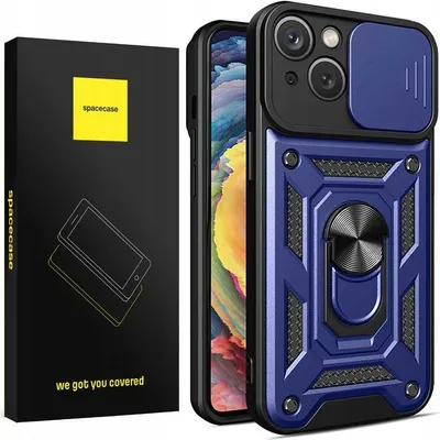 Image de SPACECASE Étui blindé Camring pour iPhone 15 Bleu