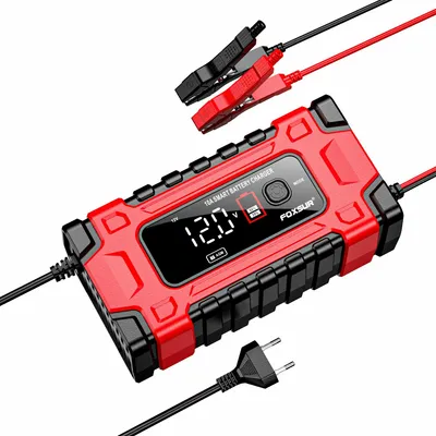 Imagen del producto de AWTOOLS, regulador de voltaje FOXSUR, 12V y 24V, 10A, con pantalla LCD