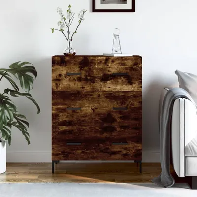 Produktbild von The Living Store Sideboard Räuchereiche 69,5x34x90 cm Holzwerkstoff