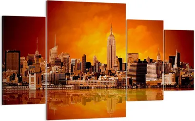 Produktbild von Bild auf Leinwand - Leinwandbild - Amerika architektur straße tourismus - 160x90cm - Wand Bild - Wanddeko - Leinwanddruck - Bilder - Kunstdruck - Leinwand bilder - Wandkunst - DL160x90-2118