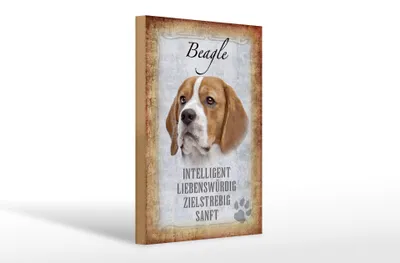 Produktbild von Holzschild Spruch 20x30cm Beagle Hund Schild