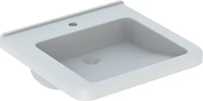 Produktbild von Geberit Waschtisch Square RENOVA COMFORT barrierefrei, mit Hahnloch, ohne Überlauf 550 x 525 mm weiß