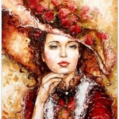 Immagine prodotto di NORIMPEX, piccolo quadro numerico, "Donna con cappello", 40x50 cm