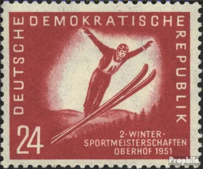 Produktbild von Briefmarken DDR 1951 Mi 281 postfrisch Wintersportmeisterschaften der DDR