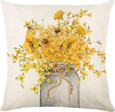 Produktbild von Leinenkissenbezug BLOSSURA 45x45 cm, creme